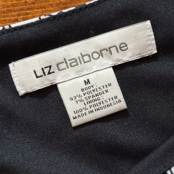 Liz Claiborne slinky stretch 3/4 sleeve keyhole neckline midi - Picture 4 of 5